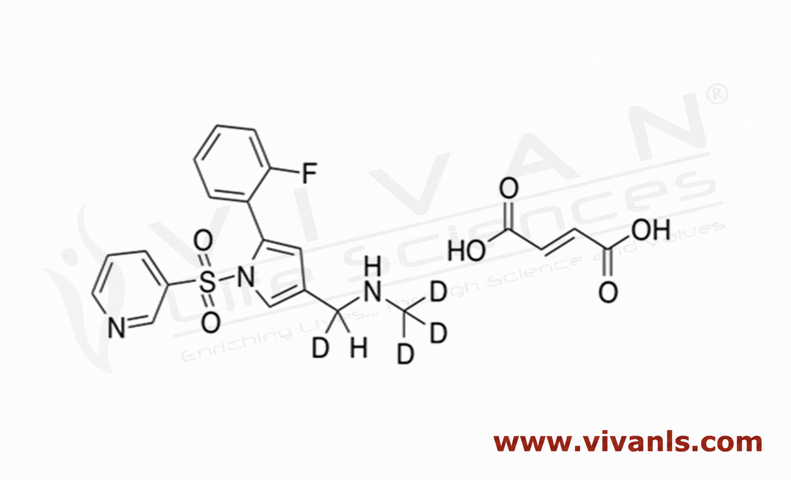Stable Isotope Labeled Compounds-Vonoprazan-d4 fumarate-1790594584.png